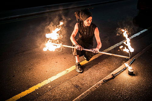 fire dancing - Dragon Staff - Fire safety
