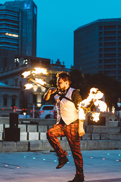 Empyre 2020 Fire Festival, Victoria Square Adelaide, photo by Nick Astanei