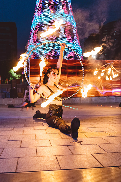 Empyre 2020 Fire Festival, Victoria Square Adelaide, photo by Nick Astanei