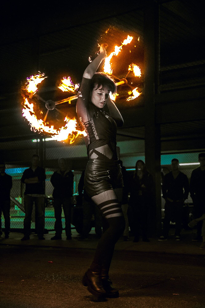Cosplay costume Fire Entertainment at The Market Shed on Holland Fire Performance, Fire Dancing at Twilight market Suzanne Elliot Photography