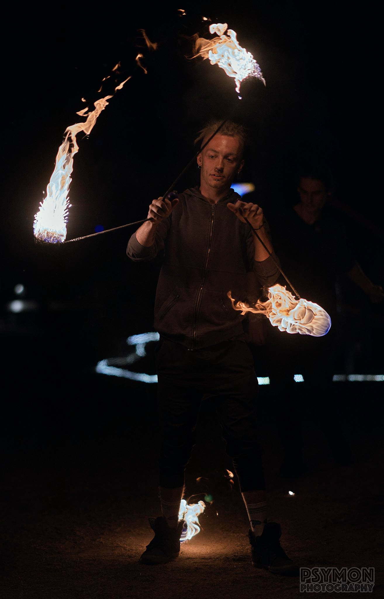 learn fire spinning at Dragon Mill School of Fire Art